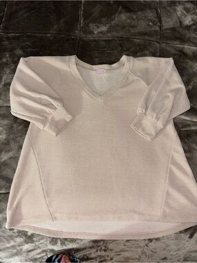 Pink Lily V-Neck Pullover Top